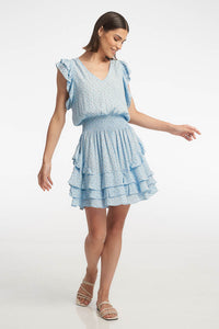 Judith  Mini Dress / Sky Blossom