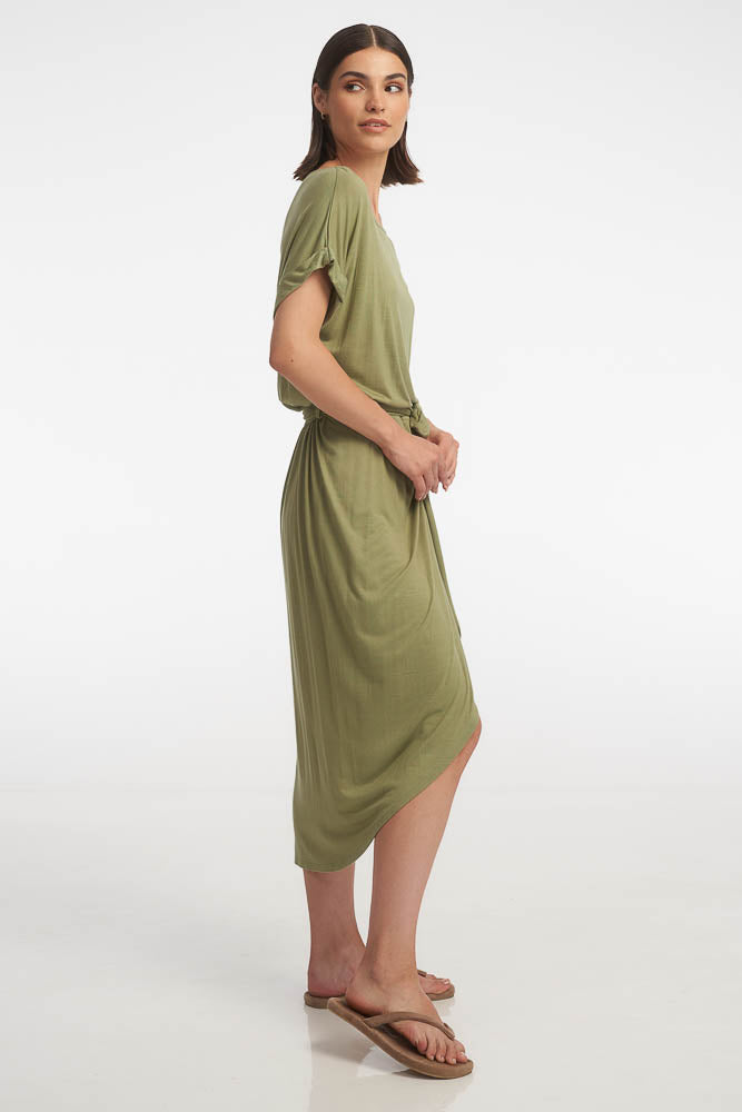 Nate  Midi Dress / Moss