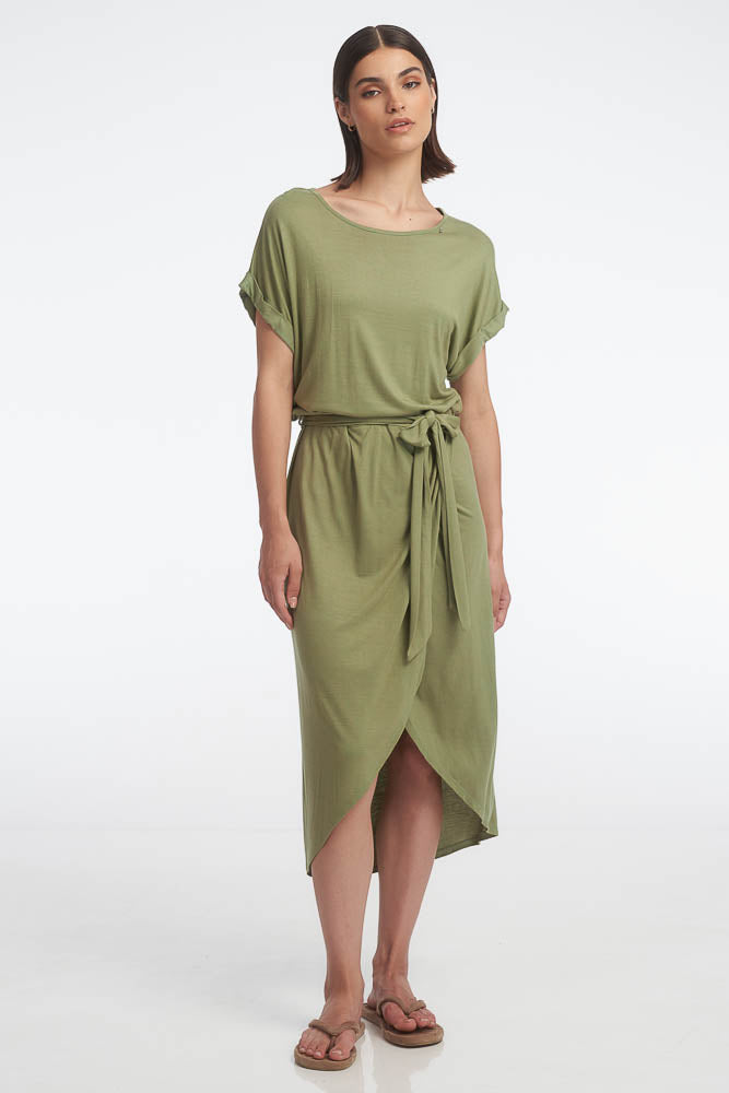 Nate  Midi Dress / Moss