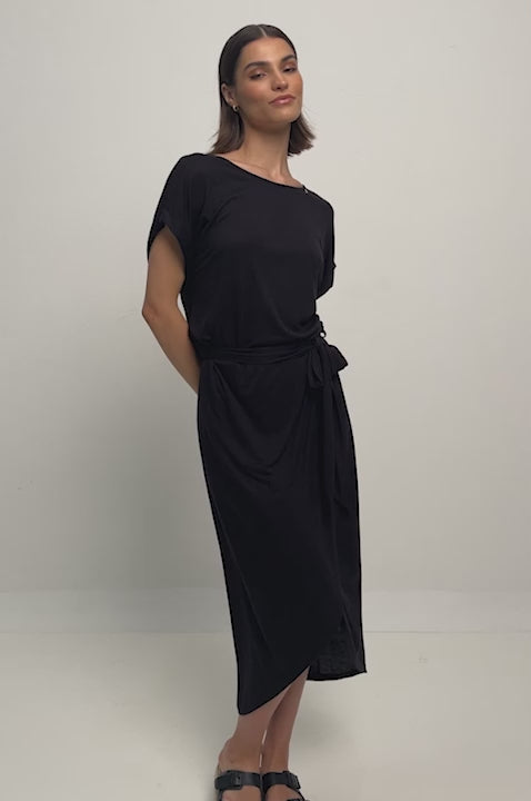 Nate  Midi Dress / Black